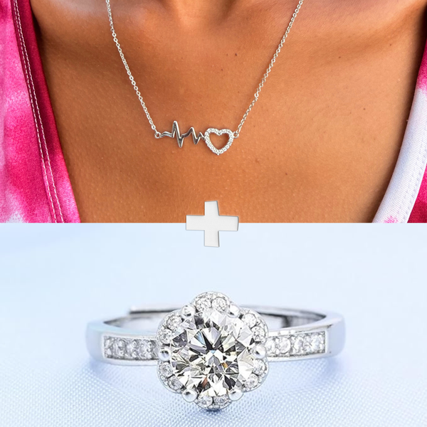 Bague de promesse ajustable et Colliers et pendentifs pour femme
