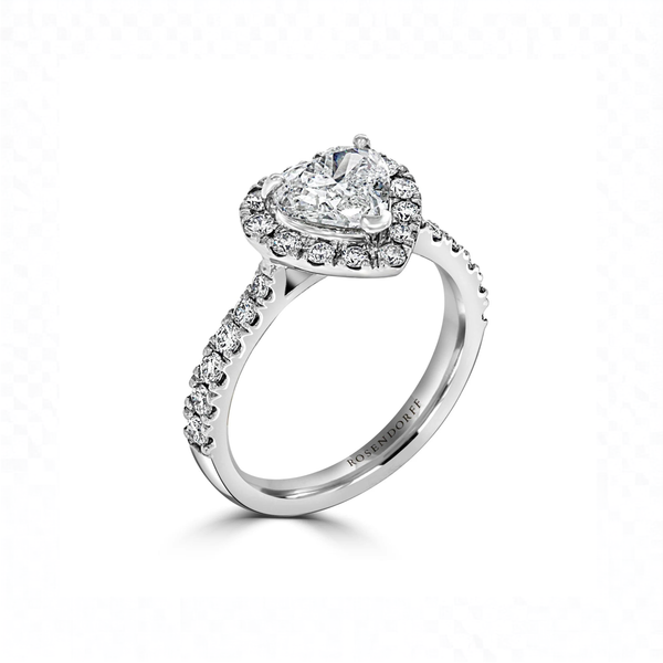 Bague de promesse ajustable en argent 925 moissanite