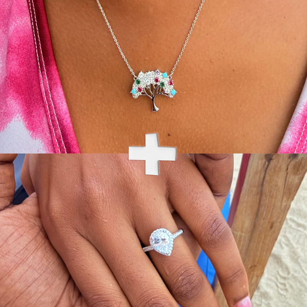 Bague de promesse ajustable et Colliers et pendentifs pour femme