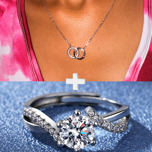Bague de promesse ajustable et Colliers et pendentifs pour femme
