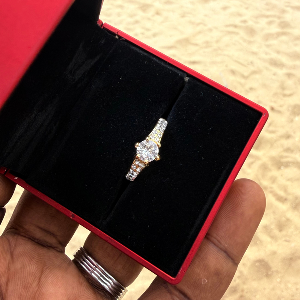 Bague de promesse doré