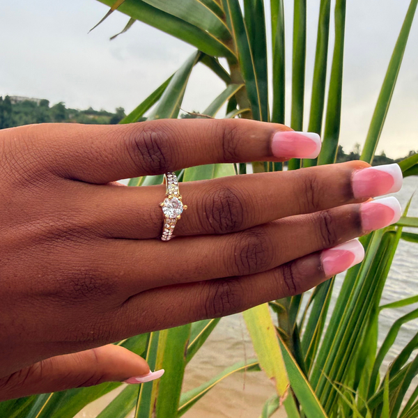 Bague de promesse doré