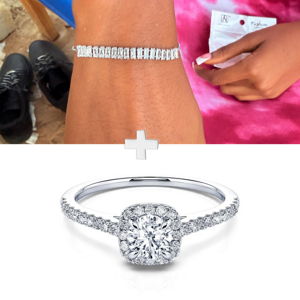 Bague de promesse et Bracelet femme