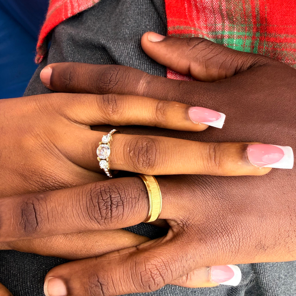Bague de promesses homme et femme doré
