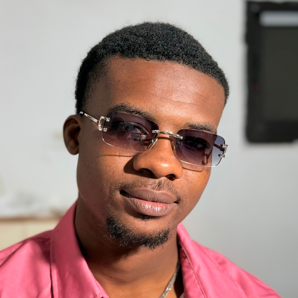 Lunettes de soleil pour hommes, sans monture, style vintage